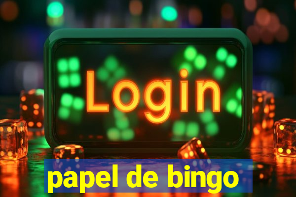 papel de bingo